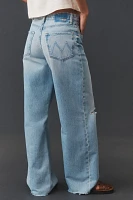 MOTHER The Spinner Zip Sneak Wide-Leg Jeans