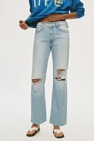 MOTHER Rambler Flood Mid-Rise Straight-Leg Jeans