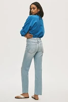 MOTHER Rambler Flood Mid-Rise Straight-Leg Jeans