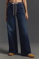 Mother The Drawn Undercover Prep Sneak High-Rise Wide-Leg Jeans