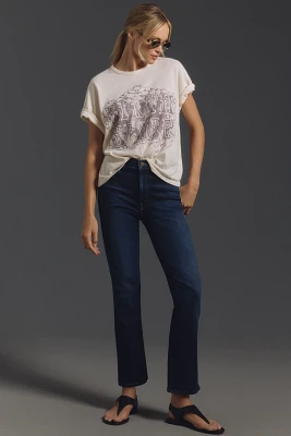 MOTHER The Insider Ankle High-Rise Crop Flare Jeans