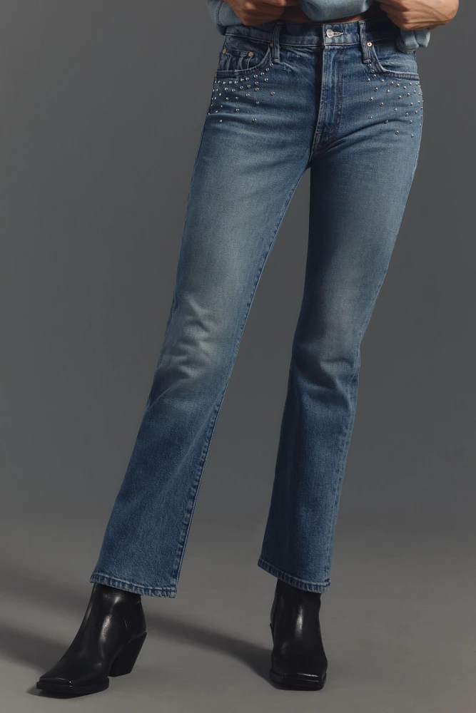 MOTHER The Insider Flood High-Rise Crop Flare Jeans