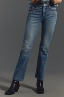 MOTHER The Insider Flood High-Rise Crop Flare Jeans