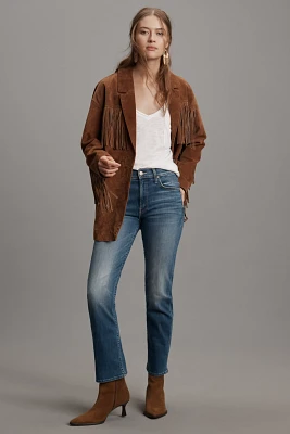 MOTHER The Rider Mid-Rise Straight-Leg Ankle Jeans