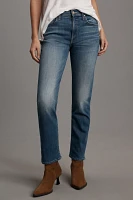 MOTHER The Rider Mid-Rise Straight-Leg Ankle Jeans