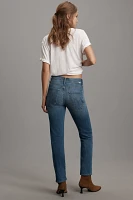 MOTHER The Rider Mid-Rise Straight-Leg Ankle Jeans