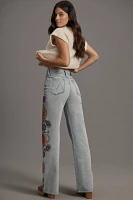 MOTHER The Maven Sneak High-Rise Wide-Leg Jeans