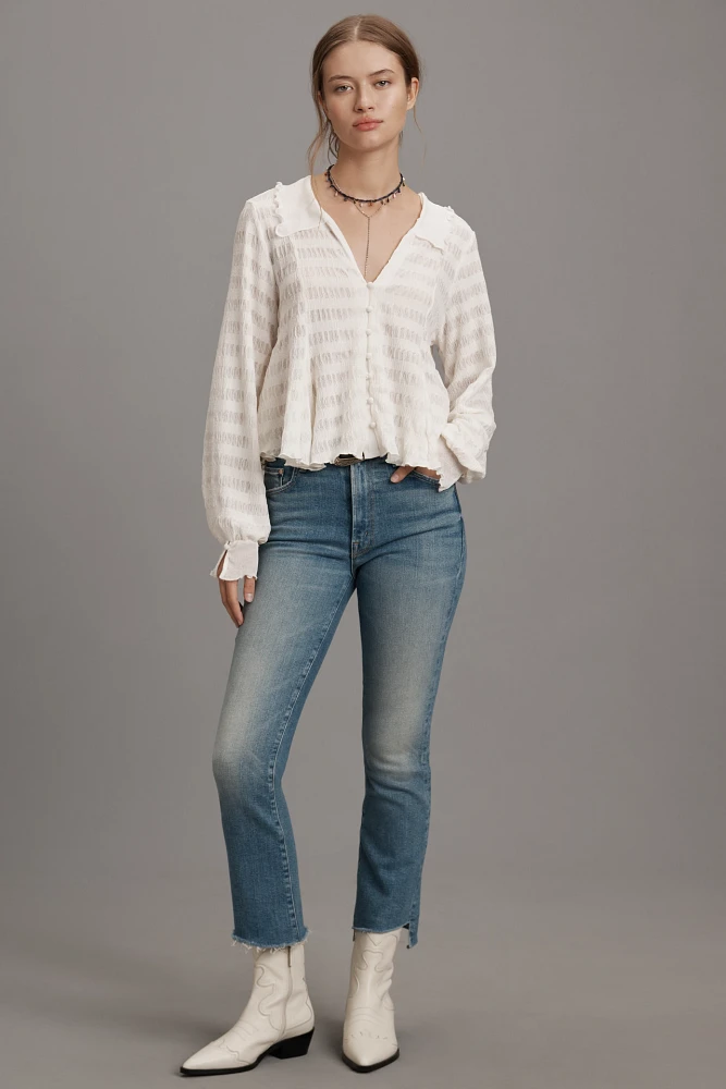 MOTHER The Insider Crop Step Fray Jeans