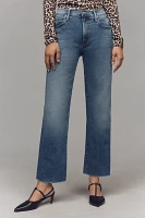 MOTHER The Rambler Mid-Rise Zip Ankle Fray Jeans