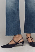 MOTHER The Rambler Mid-Rise Zip Ankle Fray Jeans