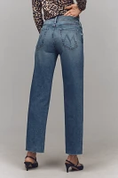 MOTHER The Rambler Mid-Rise Zip Ankle Fray Jeans