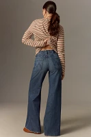 MOTHER The Twister Sneak Fray High-Rise Wide-Leg Jeans