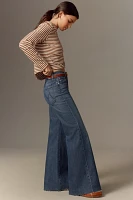 MOTHER The Twister Sneak Fray High-Rise Wide-Leg Jeans