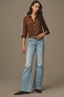 MOTHER The Lasso Sneak High-Rise Wide-Leg Jeans