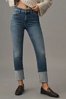 MOTHER The Pony Boy High-Rise Ankle Cuff Jeans