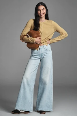 MOTHER The Swisher Sneak High-Rise Wide-Leg Jeans