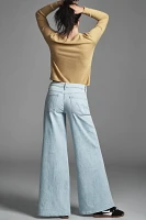 MOTHER The Swisher Sneak High-Rise Wide-Leg Jeans