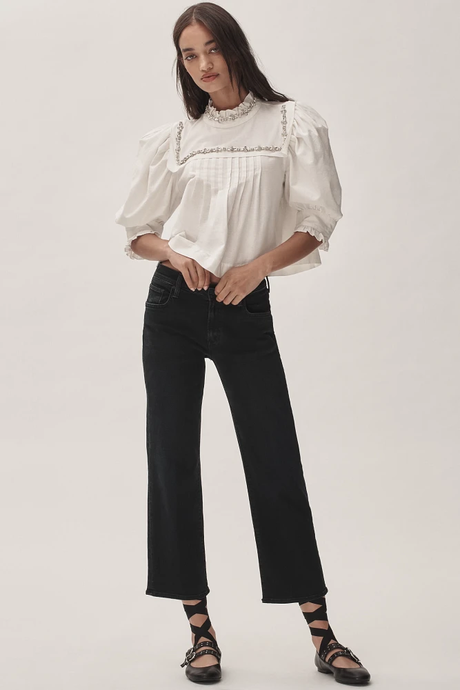 MOTHER The Lil' Rambler Mid-Rise Zip Ankle Jeans