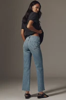 MOTHER The Kick It High-Rise Ankle Fray Jeans