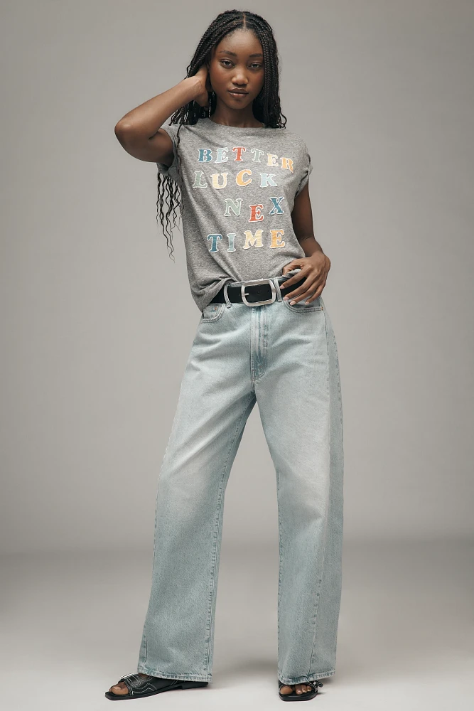 MOTHER The Full Pipe Flood High-Rise Barrel Jeans