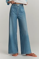 MOTHER The Kitchen Drawer Skimp Pull-On High-Rise Wide-Leg Jeans