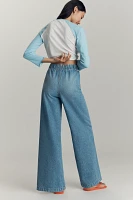 MOTHER The Kitchen Drawer Skimp Pull-On High-Rise Wide-Leg Jeans