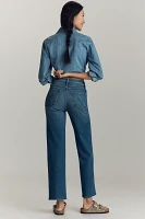 Mother The Rambler Zip Flood High-Rise Wide-Leg Jeans