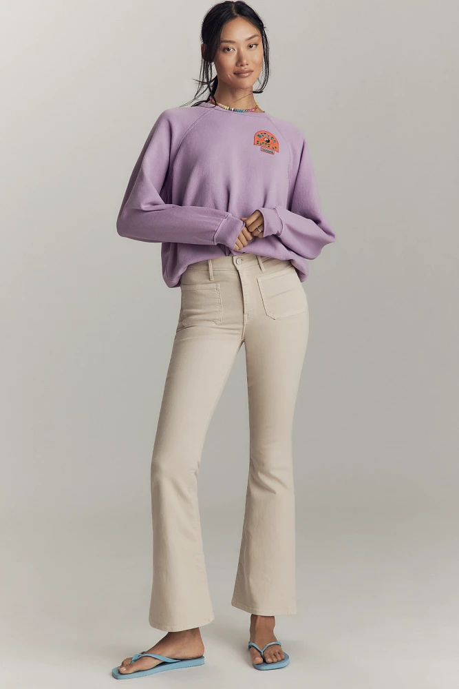 MOTHER The Patch Pocket Weekender High-Rise Flare Jeans