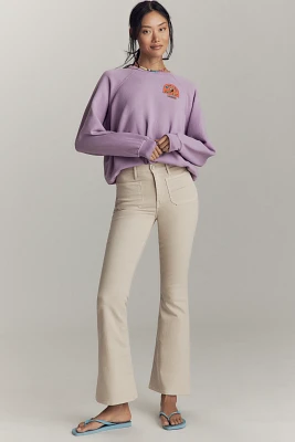 MOTHER The Patch Pocket Weekender High-Rise Flare Jeans