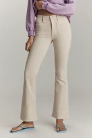 MOTHER The Patch Pocket Weekender High-Rise Flare Jeans