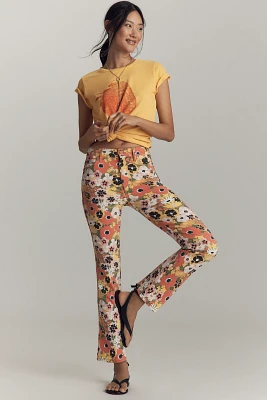MOTHER The Smokin' Double Flood Mid-Rise Ankle Jeans
