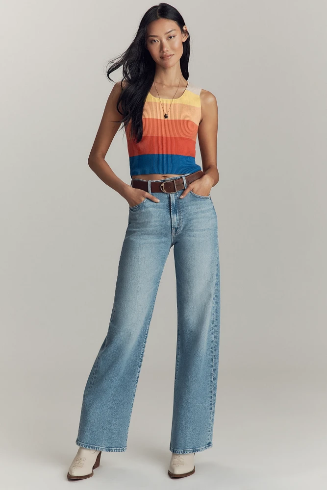 MOTHER The Lasso Sneak High-Rise Wide-Leg Jeans