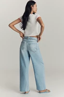 MOTHER The Shoelace Fun Dip High-Rise Wide-Leg Jeans