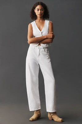 MOTHER The Full Pipe Flood High-Rise Barrel Jeans