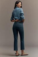 MOTHER The Insider Mid-Rise Bootcut Ankle Jeans