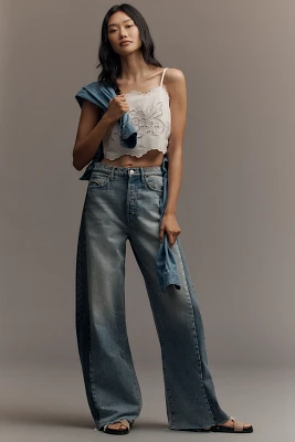 MOTHER The Pipe Dream Sneak High-Rise Fray Jeans