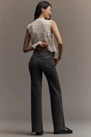 MOTHER The Hustler Roller High-Rise Wide-Leg Ankle Jeans