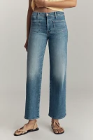 MOTHER The Maven High-Rise Wide-Leg Ankle Jeans