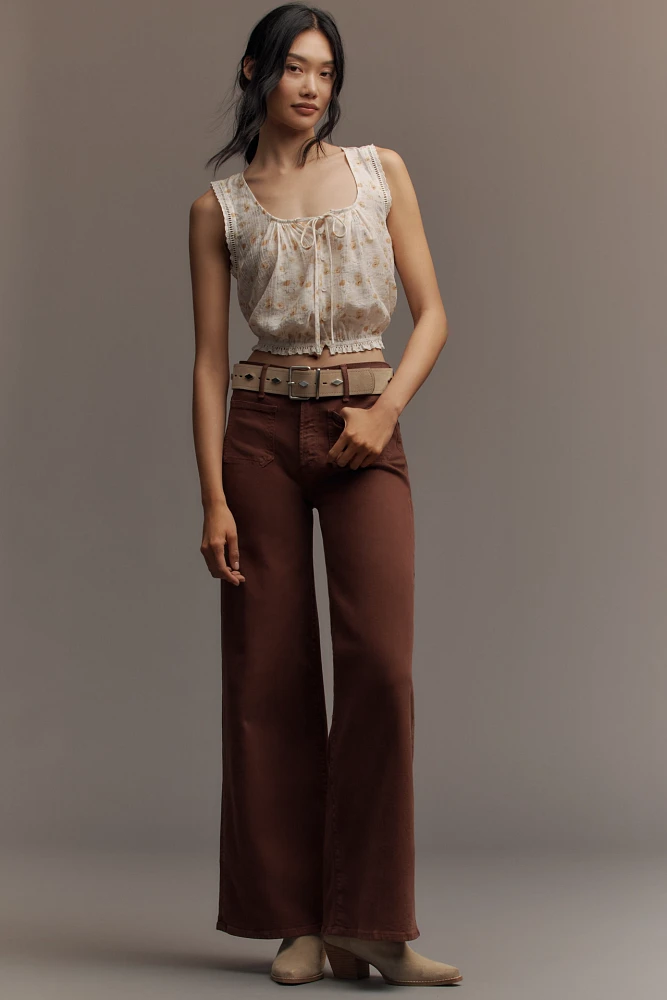 MOTHER The Patch Pocket Undercover Sneak High-Rise Wide-Leg Jeans