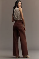 MOTHER The Patch Pocket Undercover Sneak High-Rise Wide-Leg Jeans
