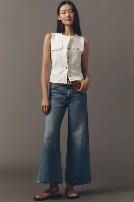 MOTHER The Hustler Roller Ankle High-Rise Wide-Leg Jeans