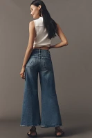 MOTHER The Hustler Roller Ankle High-Rise Wide-Leg Jeans