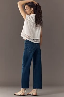 MOTHER The Rambler Zip High-Rise Straight-Leg Ankle Jeans