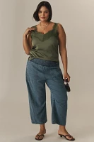 The Reese Smocked Pull-On Barrel Pants: Denim Edition