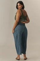 The Reese Smocked Pull-On Barrel Pants: Denim Edition