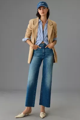 DL1961 Hepburn High-Rise Wide-Leg Ankle Jeans