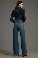 DL1961 Hepburn High-Rise Wide-Leg Ankle Jeans