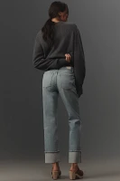 DL1961 Patti Cuffed High-Rise Straight-Leg Jeans