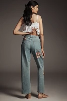 Pilcro Baggy Boyfriend High-Rise Quilted Jeans