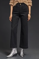 The Colette Cropped Wide-Leg Jeans by Maeve: Sparkle Edition